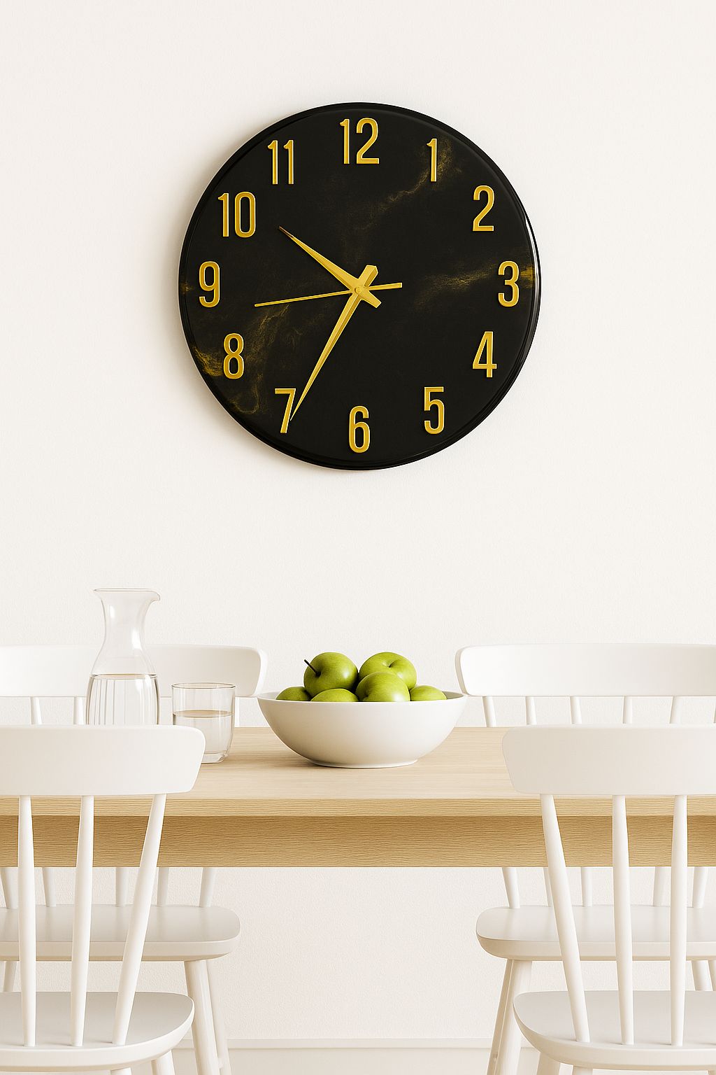 Eclipse Noir – Luxury Resin Wall Clock