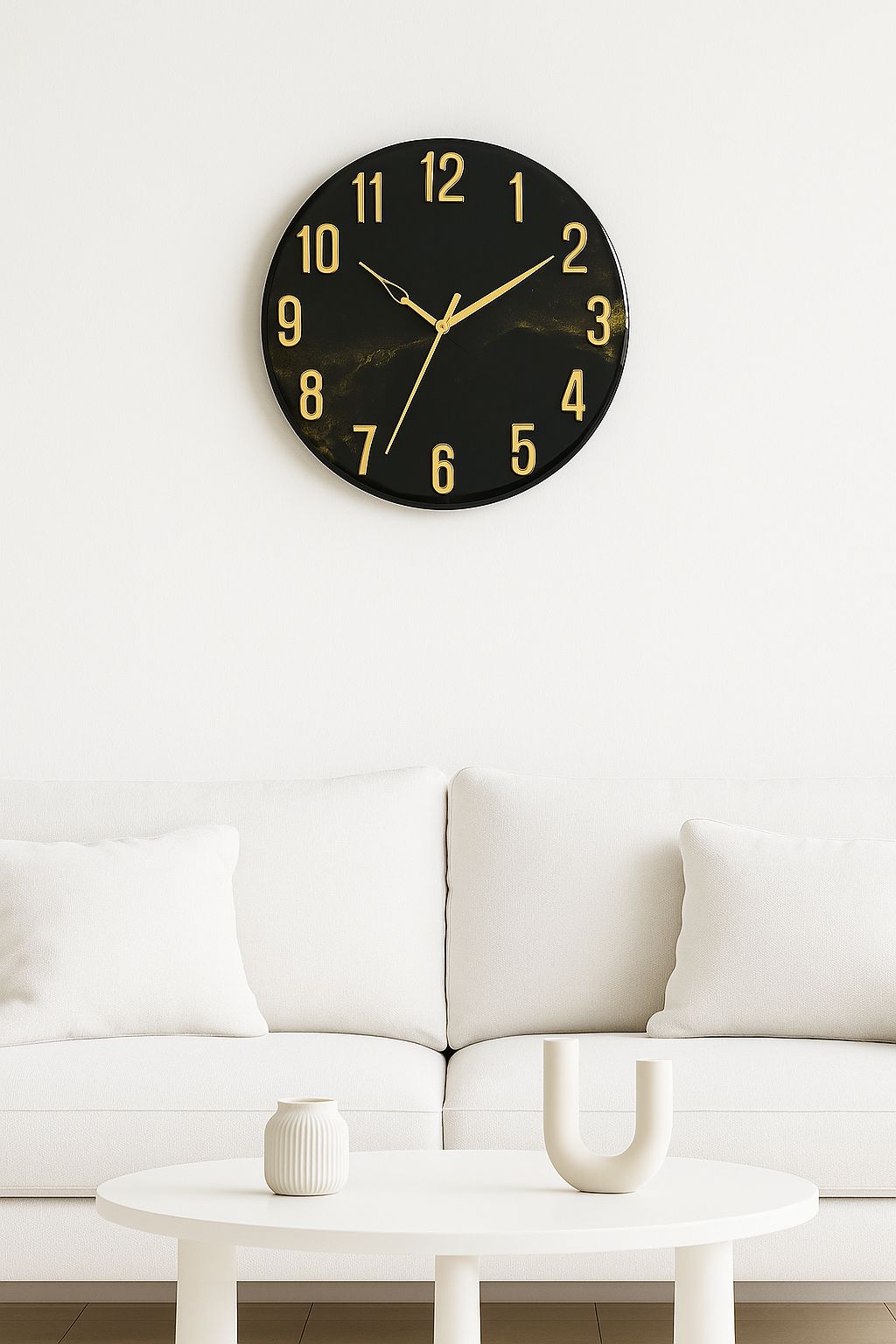 Eclipse Noir – Luxury Resin Wall Clock