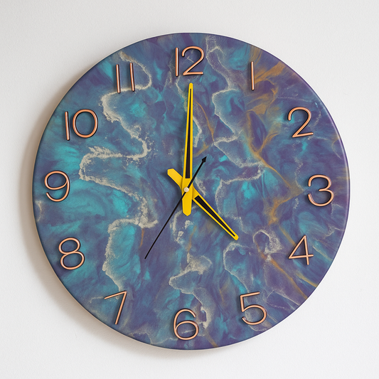 Ocean Dream Epoxy Resin Wall Clock