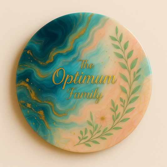 Celestial Harmony – Custom Resin Art Name Plate (Made to Order)