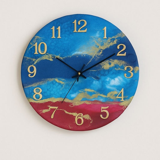 Crimson Tide – Handcrafted Resin Wall Clock