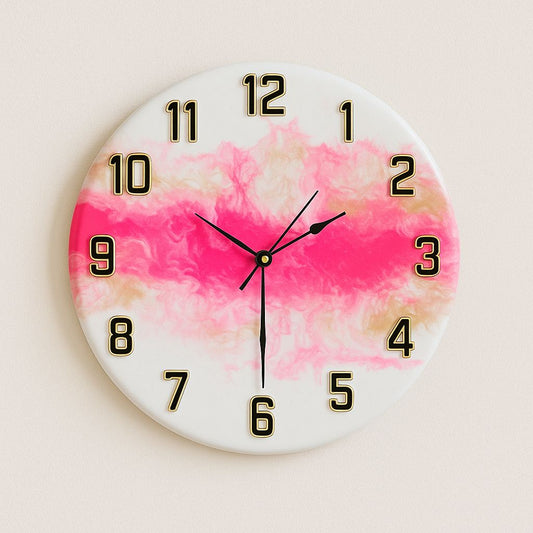 Rosé Mist – Resin Wall Clock