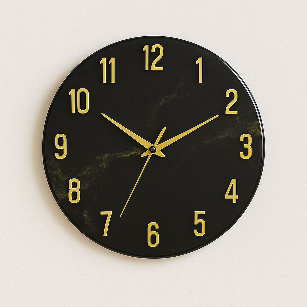Eclipse Noir – Luxury Resin Wall Clock