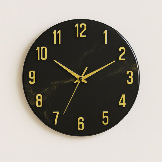 Eclipse Noir – Luxury Resin Wall Clock